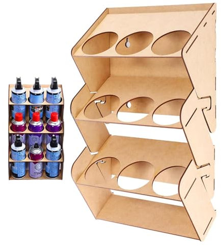 scyca Paint Rack Organizer,Large Capacity Spray Paint Storage Spray Paint Rack - 9-Can Paint Can Holder Spray Paint Holder for Aerosol Cans Tools Car Care Products