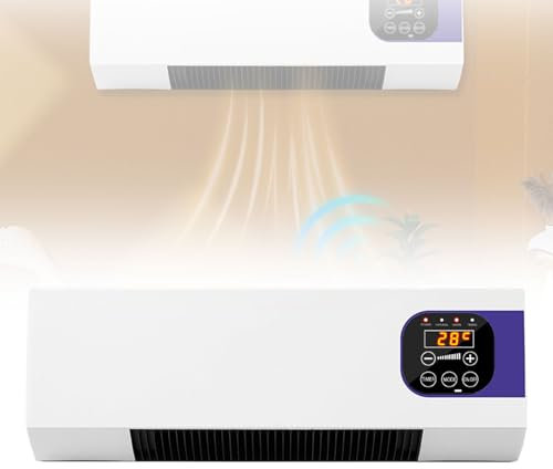 Calentador De Pared De 2000 W, Aire Acondicionado Doméstico Inteligente LCD con Control Remoto, Temporizador De 6 Horas, Ajuste De 16-40 ℃, Calentador Eléctrico Impermeable para Dormitorio, Baño