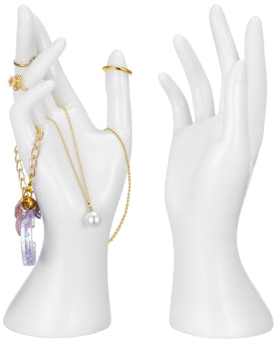 VALICLUD Schmuckständer Hand Schaufensterpuppe Handmodell Für Ringe Armbänder Uhren Und Handschuhe Schmuckanzeigehalter Für Schaufenster Ladentheke Zuhause Und Juweliergeschäft 2 Stück
