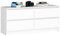 AKORD | Kommode K 120 cm | 4 Schubladen | für Wohnzimmer Schlafzimmer Arbeitszimmer | Modernes Funktionales Design | Laminatplatte 16 mm | Farbe Weiß