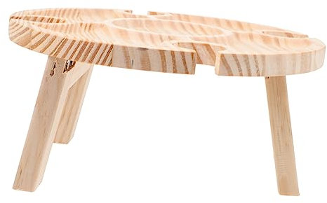 MOLUCKFU 1stück Tragbarer Runder Picknicktisch Klapptisch Für Snacks Und Wein Kompakte Faltversion Für Outdoor-aktivitäten Für Camping Und Gartenpartys
