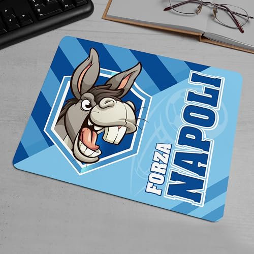 TAPPETINO per MOUSE FORZA NAPOLI, mouse pad in poliestere con base antiscivolo.