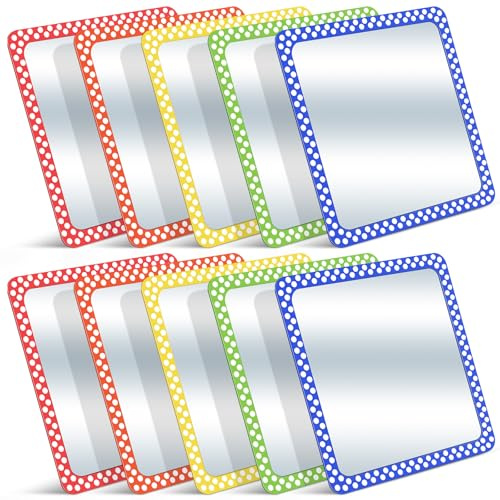 Dandat Kleiner Spiegel zum Basteln, 15,2 x 15,2 cm, Spiegel für Kinder | Bruchsichere Spiegel in Großpackung für Kinder für Babyschule Klassenzimmer Basteln Küken Vogel Bruttiere Wachsen Stifte