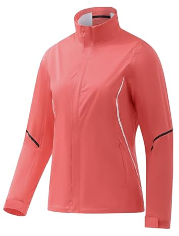 fit space Women's HydroLite Golf Jacket Waterproof 20K Rain Jacket Lightweight Stretch for Outdoor Activities