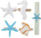 GORGECRAFT 4 Stück 4 Stile See Serviettenringe Weiß Blau Kunstharz Jute Urlaub Ozean Strand Seestern Muschel Seepferdchen Tischdekoration Serviettenring Für Ostern Bankett Feier Hochzeit Party Abendes