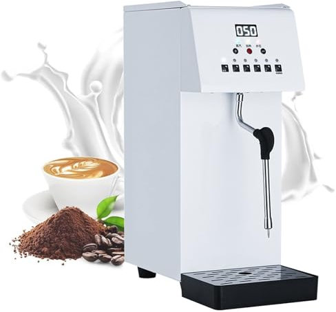 Single Milk Steamer, Fully-Automatic Milk Frother and Warmer for Homemade Coffee, Espresso Coffee Foam Maker, Boiler Electric Commercial Bubble Tea, 360° Steam Spray