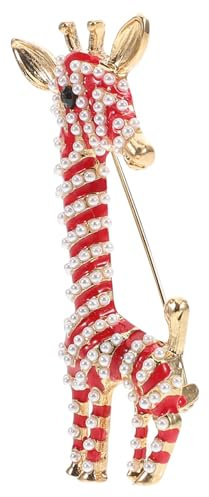 VANZACK Broche Girafe Perles pour Hommes Accessoire pour Costumes Robes et Pulls
