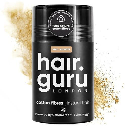 Hair Guru London Hair Thickening Fibres, Medium Blonde, 5g Trial Size