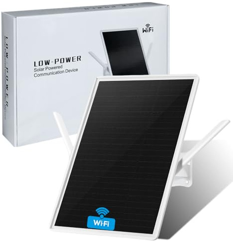 LCLCTEK® WLAN Verstärker Repeater Aussen Akku Solar,Wi-Fi Booster WiFi Range Extender bis zu 100-meter,WLAN-Zugangspunkt 2.4GHz Wi-Fi 300Mbit/s Repeater,WiFi Booster Kompatibel 2.4Ghz Geräten (16in)