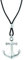 cai Herren Anhänger mit Kette 925/- Sterling Silber 55cm Leder ohne Stein Silbergrau 132250558-55