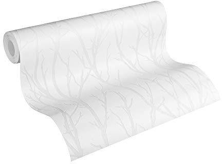 A.S. Création 321015 3210-15 Non-Woven Wallpaper 10.05 m x 0.53 m White Made in Germany