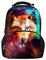 Showudesigns Colorful Wolf Mesh Male Shoulder Backpack with Water Bottle Holder