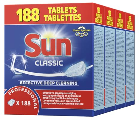 Sun Tablet Classic Lot de 188 tablettes de nettoyage pour lave-vaisselle