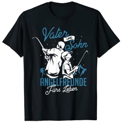 Vater Sohn Angelfreunde Fürs Leben Angeln Angler T-Shirt