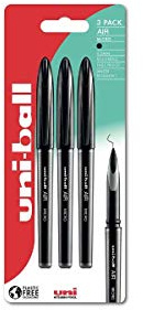 uni-ball UBA-188-M Air Micro 3pc Blister Black Plastic Free Packaging