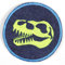 Bügelbilder Dino Flicken zum aufbügeln Aufbügler Dinosaurier ø 9,5cm Bügelflicken rund Bio Jeansflicken Patches neon Hosenflicken