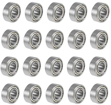 sourcing map 20x 686ZZ Rillenkugellager Kohlenstoffstahl Z2 6mm X 13mm X 5mm Doppelgeschirmt