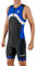 SLS3 Triathlon Einteiler Herren | FX Trisuit | 2 Taschen | Wettkampf | Frontreißverschluss | Schwarz (Black/Blue Stripes, S)