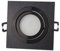 6x LED Einbaustrahler Set Schwarz eckig 7 Watt warmweiß 230V GU10 - Einbauleuchte schwenkbar aus Aluminium - 75-85mm Bohrloch 92x92mm Einbau-Spot Decken-Strahler