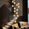 KJLARS Pendelleuchte LED Moderne Glas Kristall Hängeleuchte Höheverstellbar Lüster Dekoratives Kronleuchter für Villa Treppe Wohzimmer Esszimmer Schlafzimmer Pendellampe (14 Bälle Rectangle)