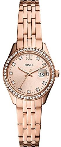 FOSSIL Damen Analog Quarz Uhr mit Edelstahl Armband ES5038