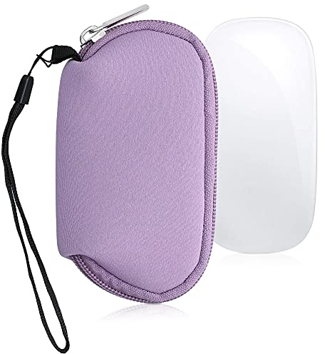 kwmobile Hülle kompatibel mit Apple Magic Mouse 1/2 - Neopren Hülle für PC Mouse Schutzhülle - Computer Maus Tasche - Neopren Tasche für PC-Maus - Lavendel