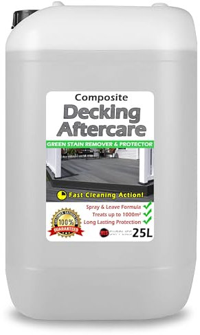 HLS Supplies 25L Composite Plastic Decking Aftercare - Deck Algae and Mould Remover - Green Stain Remover