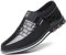 Asifn Sin Cordones Mocasines de Piel Hombre Mocasín Clásico Barco Zapatos Oficina Casuales Ligeros（Negro,47 EU