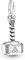 Beads R Us ® - Thor's Hammer Dangle Charm in Sterling Silver S925, Compatible with all European style Charm Bracelets, Anklets and Necklaces.
