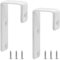 Bivethoi 2 x Etagenbett-Leiter-Haken, 2,5 cm, J-Aufhänger, weiß mit PVC-Beschichtung, robuste Metall-Haken für Dachboden, Treppen, Bibliotheksleiter-Hardware