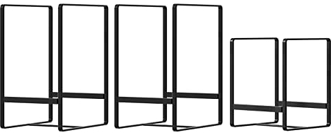 Hikinlichi 3 Plate Holder Organiser Upright Wall Cupboard Dish Drainer Metal Plate Dishes Organiser Racks Stand for Worktop and Cupboard Black