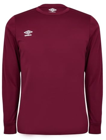 Umbro Mens Club Jersey Long Sleeve Top Sports Training New Claret M