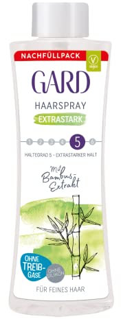 GARD Haarspray - 145 ml Pumpspray Nachfüller, silikonfrei, Styling-Spray für feines Haar, feine Zerstäubung - Extrastark