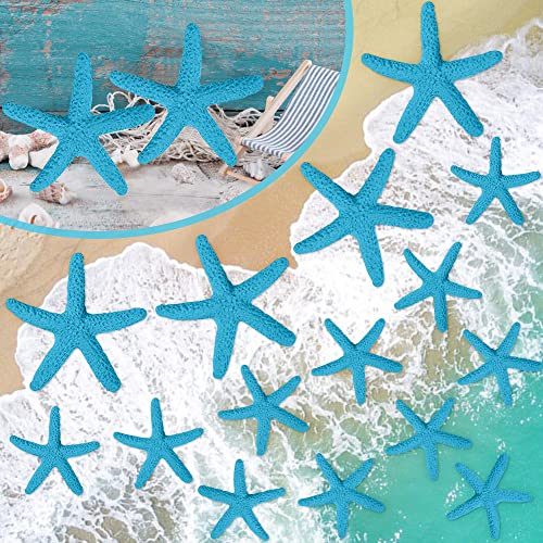 skytowards 15 Stück Seestern Finger Starfish Blau Seestern Aquarium Kunstharz Bleistift Starfish Dekoration Mini Seesterne Flatback Hängende Dekorative Ornamente für Hochzeit Dekor Home Decor