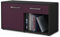 Lqliving Lowboard - Beistellschrank Alberina, Korpus: anthrazit matt, Front: Farb-Design Lila (92x49x35cm), mit Metall Griffen, Made in Germany