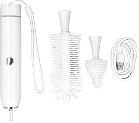 Electric Baby Bottle Brushes, Waterproof Electric Baby Bottle Cleaner Includes Bottle Nipple Brush and Bottle Body Brush Silicone Brushes Travel Baby Bottle Brush Set