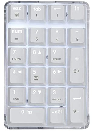 yilin Mechanische Ziffernblock Switch Wired Gaming Keypad Kristall Case 21 Tasten Mini Numpad Keypad