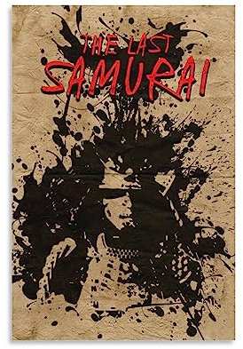 BAOCE Filmposter The Last Samurai, Gemälde auf Leinwand, Wandkunst, Poster, Scrollbild, Wanddekoration, Heimposter, 20 x 30 cm