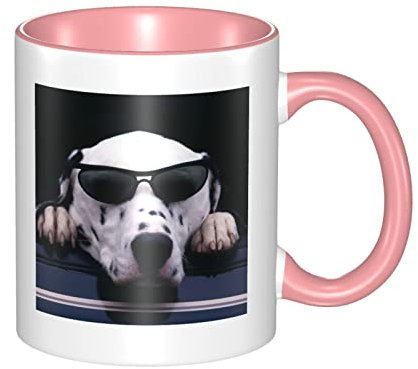 RFSHOP Tasse en céramique, tasse dalmatienne, tasse à thé, café et cacao pour homme et femme