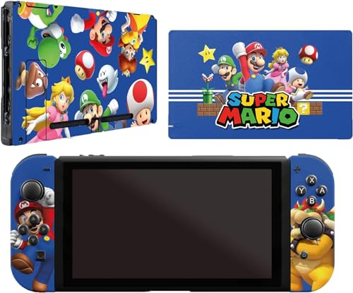 Aufkleber Switch Gaming Aufkleber für Gaming Switch Standard, Sticker Konsole Joycon und Dock... (Standard-Edition)