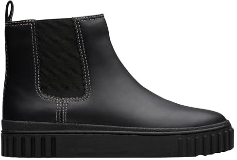 Clarks Premium Mayhill - Stivaletti Chelsea da donna, in pelle nera, taglia 39, Pelle nera, 39.5 EU