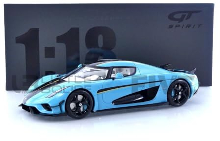 GT Spirit 1/18 Koenigsegg REGERA - 2018 Diecast Modellauto: Sport, Baby Blue, Kunstharz, Unisex, Kinder (unisex)