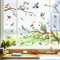 decalmile Fensteraufkleber Vögel auf Ast Fensterbilder Sommer Frühling Fenster Abziehbilder Groß Baum-Ast Zweige Vögel Anti-Kollision Fensterfolie Glas Fensterdeko Aufkleber