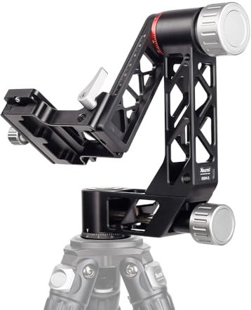 XILET Professional Heavy Duty Tripod Head with 360° Panorama, Arca-Swiss 1/4 QR Plate and Bubble Level Supports 25kg Tripod Camera Photography for DSLR Cameras and Telephoto Lenses