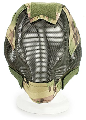Masque Tactique réglable en Maille avec Protection d'oreille pour Airsoft - pour extérieur, Chasse, Halloween, Paintball, Hockey, Cosplay (CP)