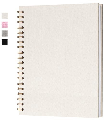 Hiwhy Fotoalbum zum Selbstgestalten 28x20,5 cm Scrapbook Fotobuch Weiße Seiten 20 Blätter, Beige