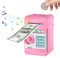 KBIBCK Salvadanaio elettronico, Mini ATM Automatico Salvadanaio Digitale Cassaforte per Bambini, Salvadanaio ATM per Bambini, Regalo di Natale di Compleanno per Ragazze Ragazzi (Rosa)