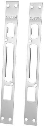 ANDRESLAD 2pcs Deadbolt Door Reinforcement Plate Stainless Steel Strike Door Cover Plate for Security