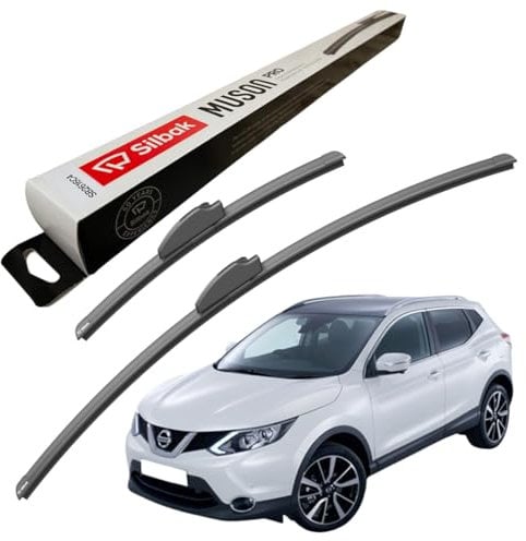 Silbak Windscreen Wipers, for NISSAN QASHQAI (12/2013-07/2021) Wiper Blades, 650mm/400mm