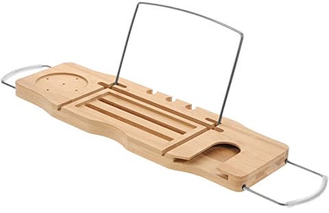 Cabilock Bandeja De Baño Expandible con Drenaje Bandeja Retráctil para Bañera 1 Unidad